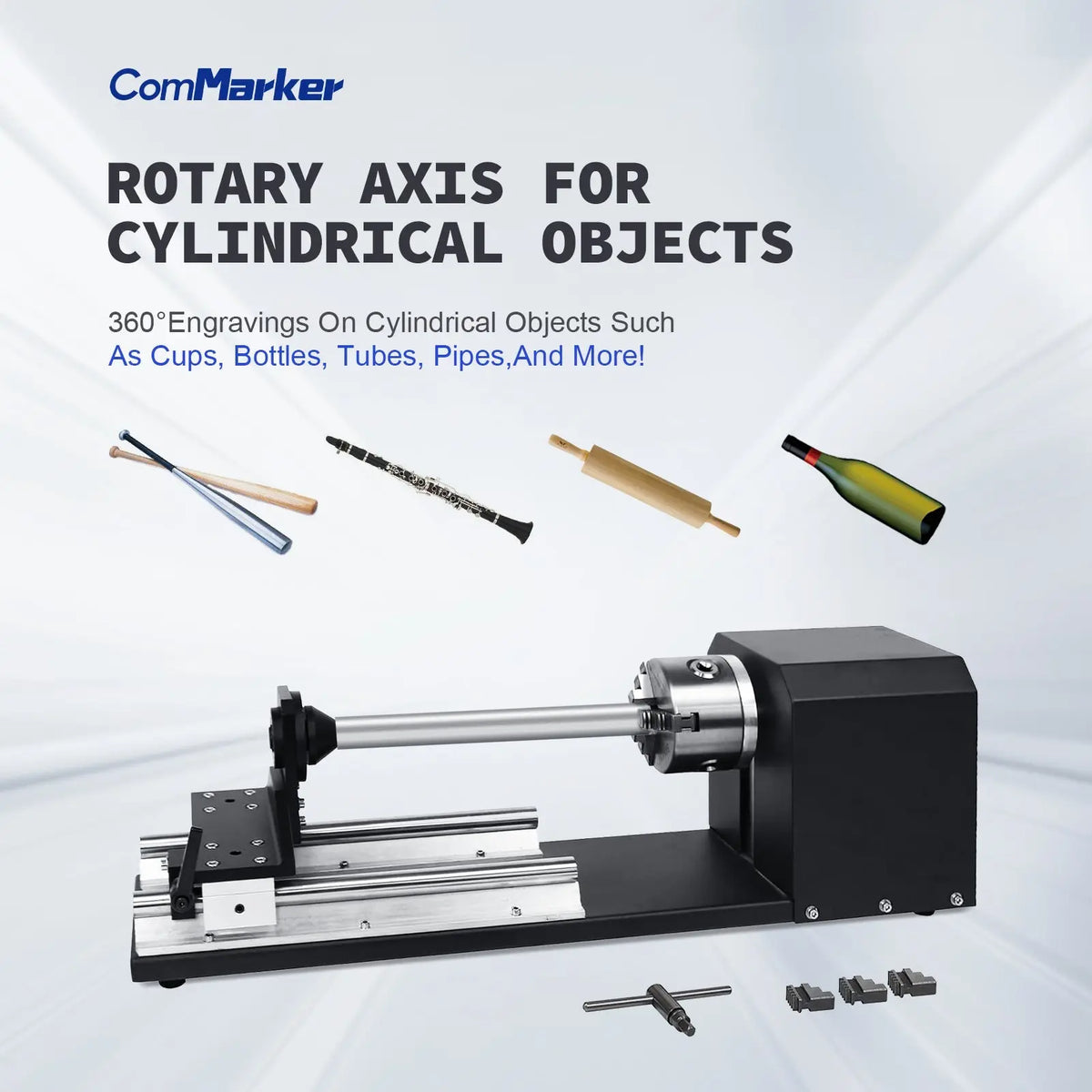 ComMarker D80 Rotary Deluxe Kit - Cutter Accessories from ComMarker Laser