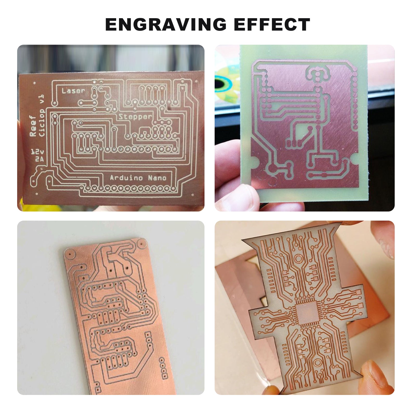 ComMarker Copper Clad PCB Laminate Circuit Board, Single Side (5pcs)