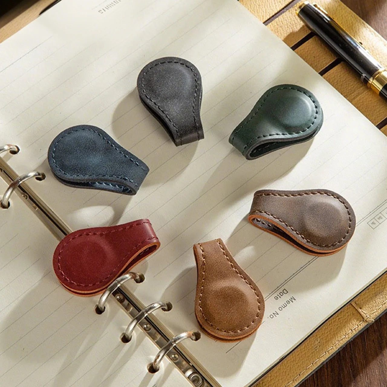 ComMarker Black Leather Magnetic Bookmark (5pcs)