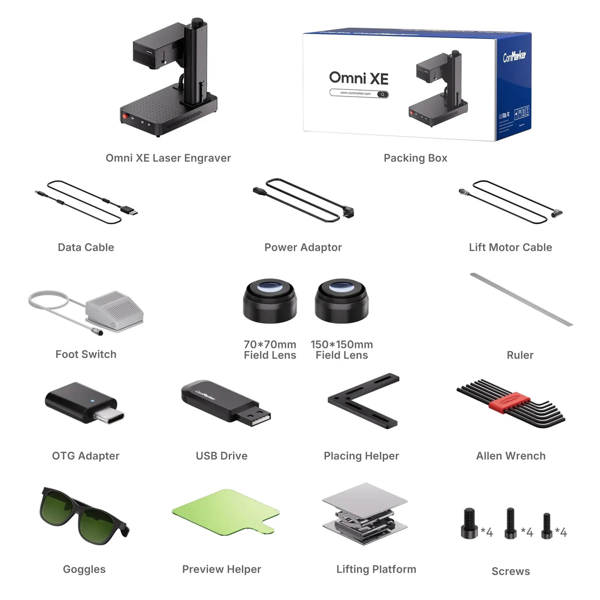 ComMarker Omni-XE UV Laser Engraver - Craft Cutters & Embossers from ComMarker Laser