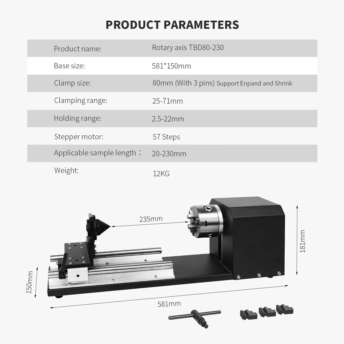 ComMarker D80 Rotary Deluxe Kit - Cutter Accessories from ComMarker Laser