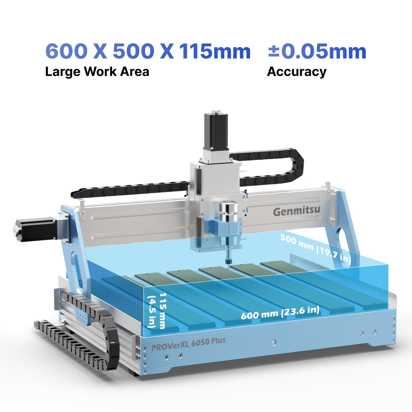 Genmitsu PROVerXL 6050 Plus CNC Router - 600×500 mm Work Area