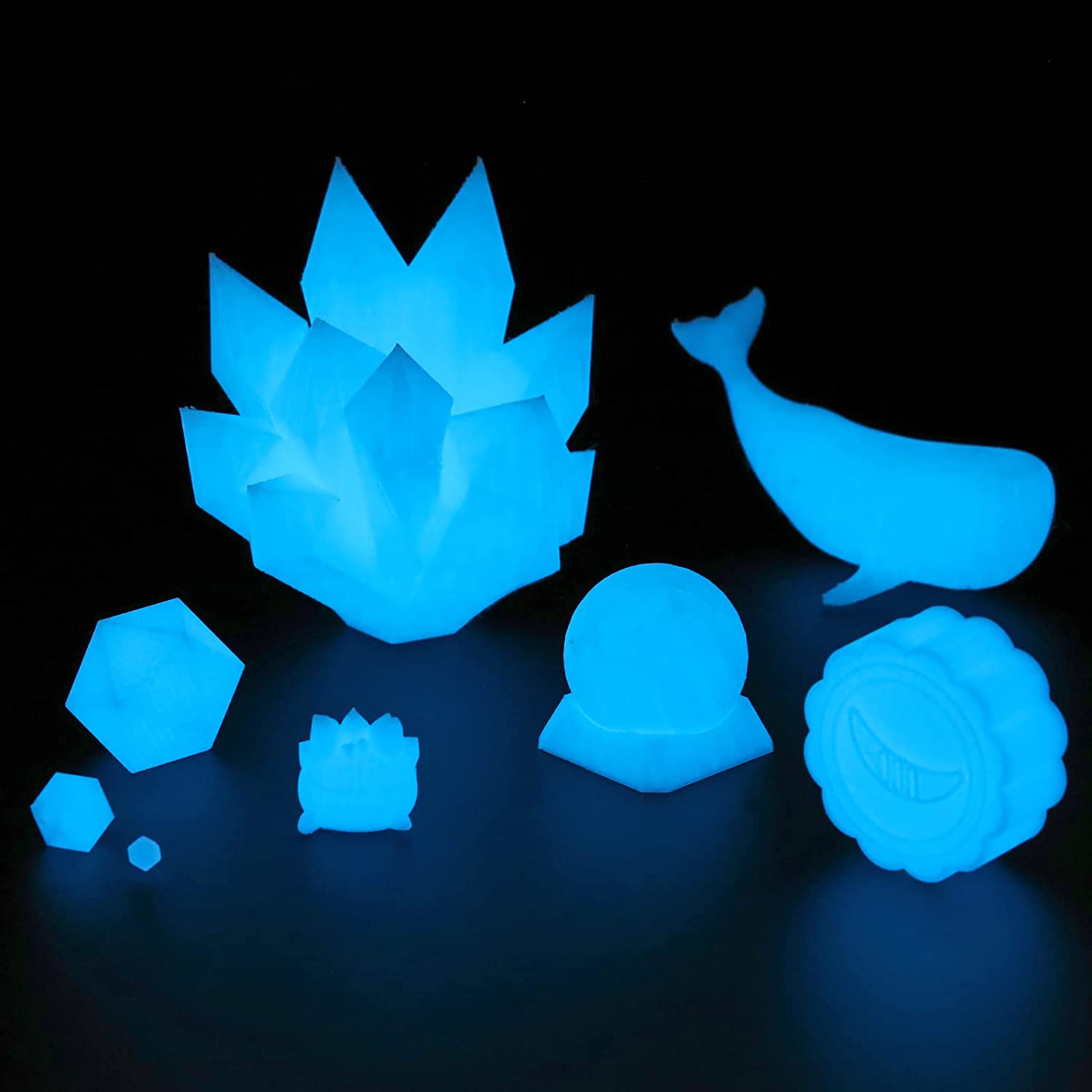 Glow-in-the-dark Blue 1.75mm PRO-3 PETG Filament, 1kg SainSmart.com