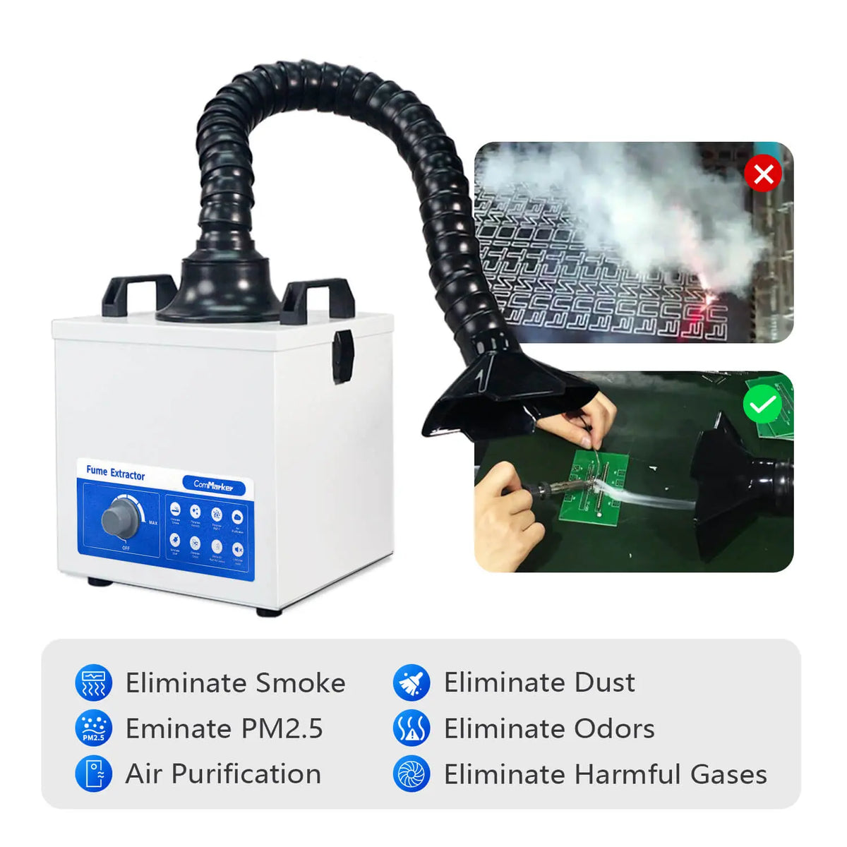 ComMarker Fume Extractor - 100W - Craft Cutters & Embossers from ComMarker Laser