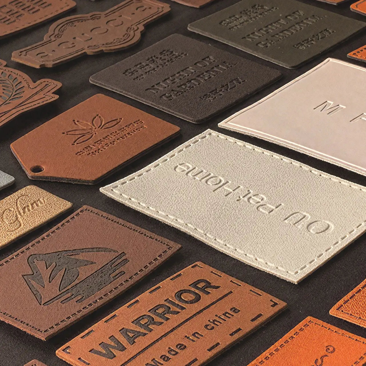 ComMarker Brown Rectangular PU Nameplate (10pcs)