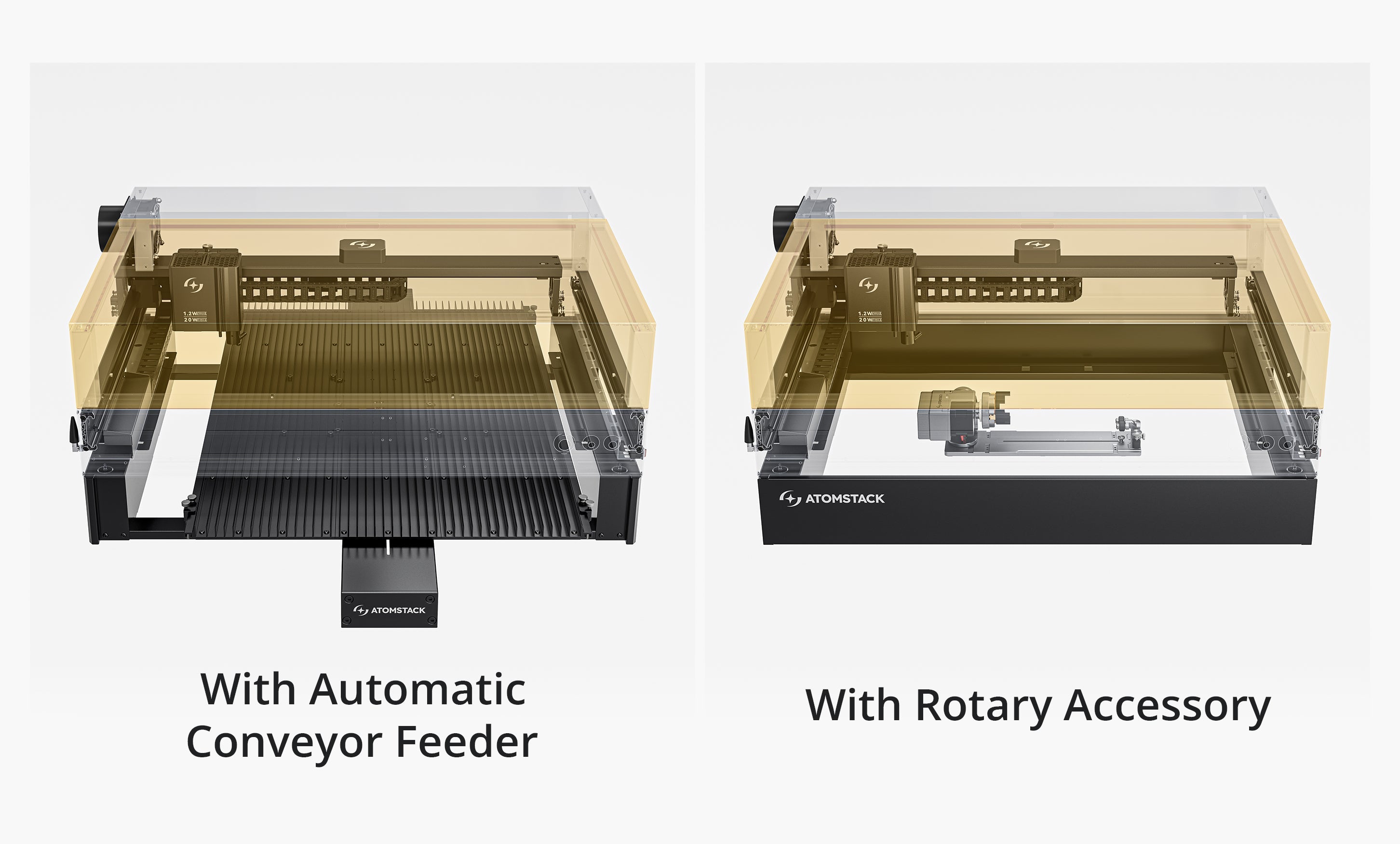 AtomStack H4 Riser Base (KRAFT Edition) – Height Expansion System for Kraft Laser Engraving