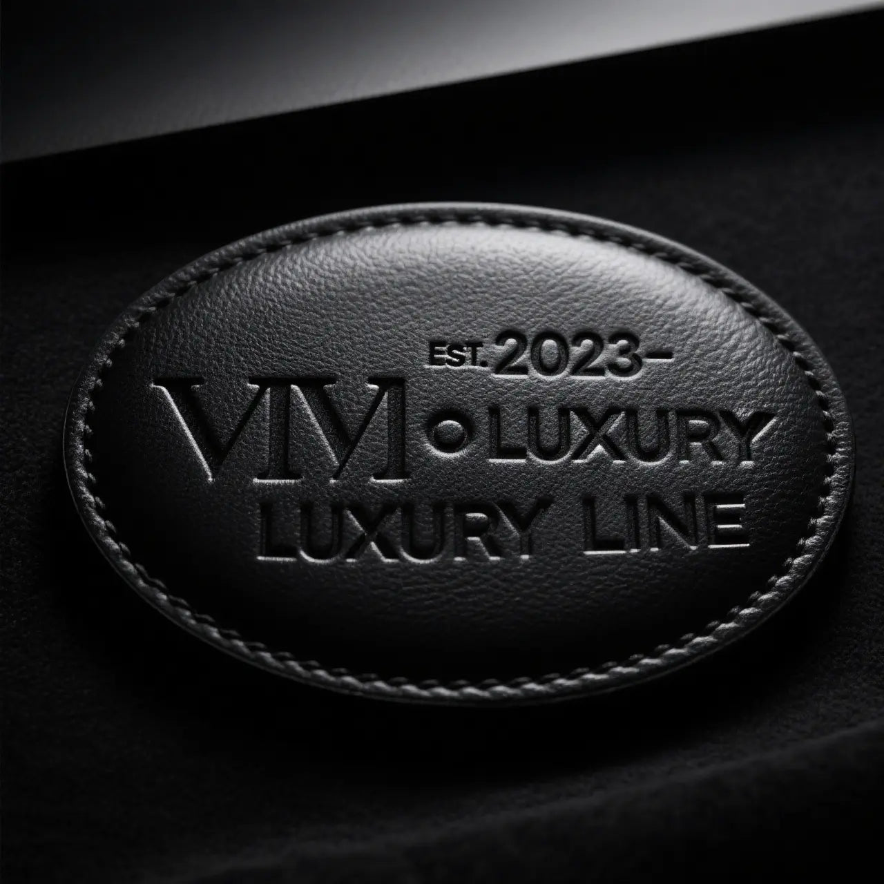 ComMarker Black Oval PU Leather Nameplate (10pcs)