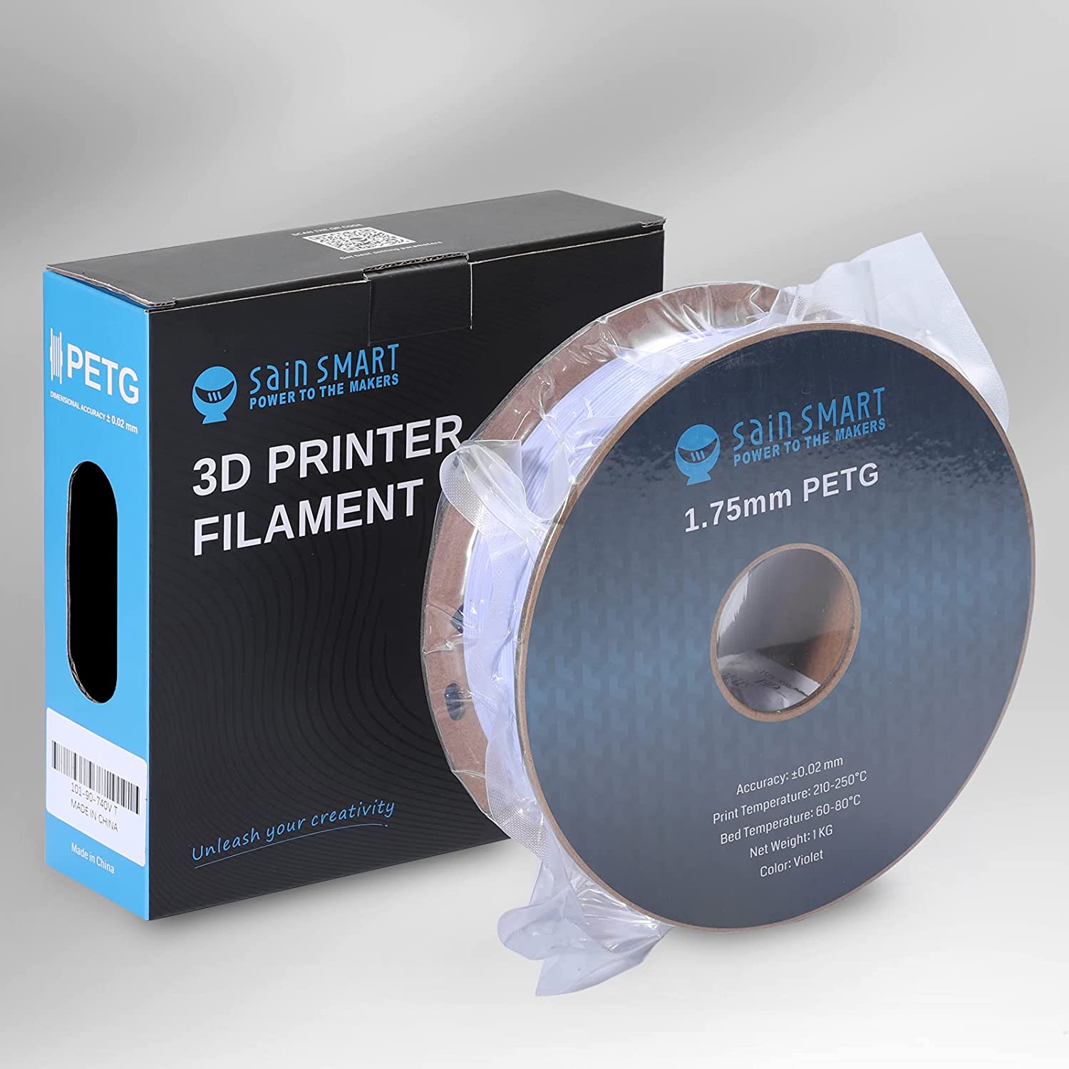 Violet 1.75mm PRO-3 PETG Filament, 1kg SainSmart.com