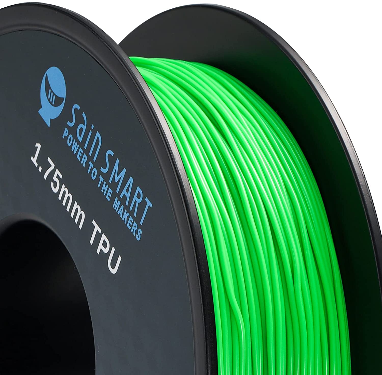 Neon Green, Cyberpunk Color TPU Filament 1.75mm 0.8kg/1.76lb SainSmart.com