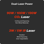 OneLaser Cobra™ 8 Workshop Essential Laser Engraver/Cutter (90W Glass CO₂)