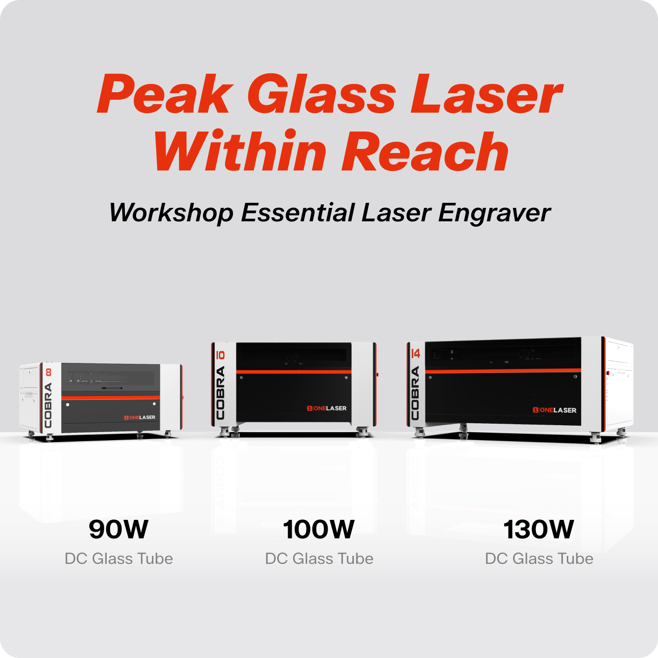 OneLaser Cobra™ 14 - Workshop Essential Laser Engraver/Cutter (130W Glass) OneLaser