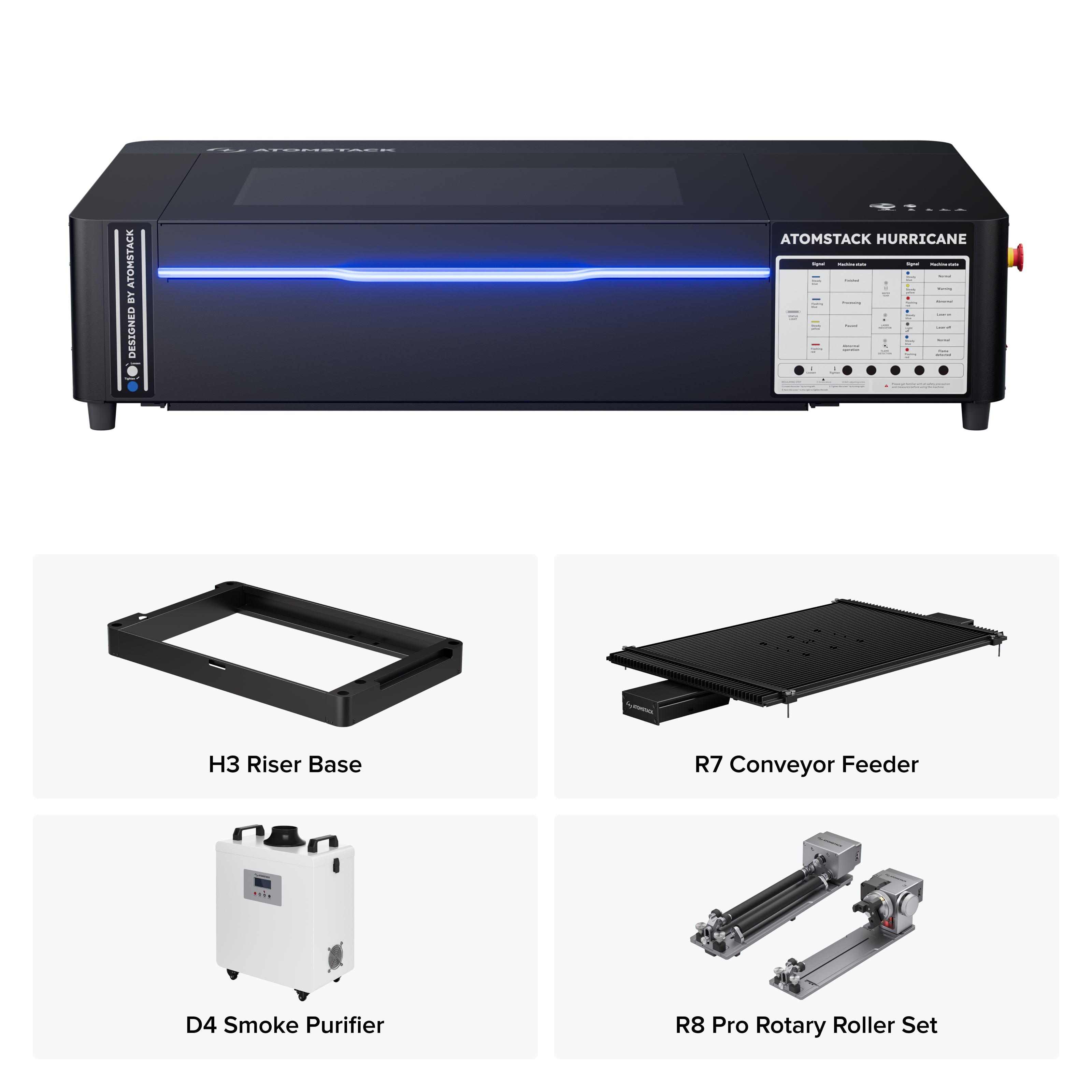 AtomStack - Hurricane 55W CO2 Laser Cutter