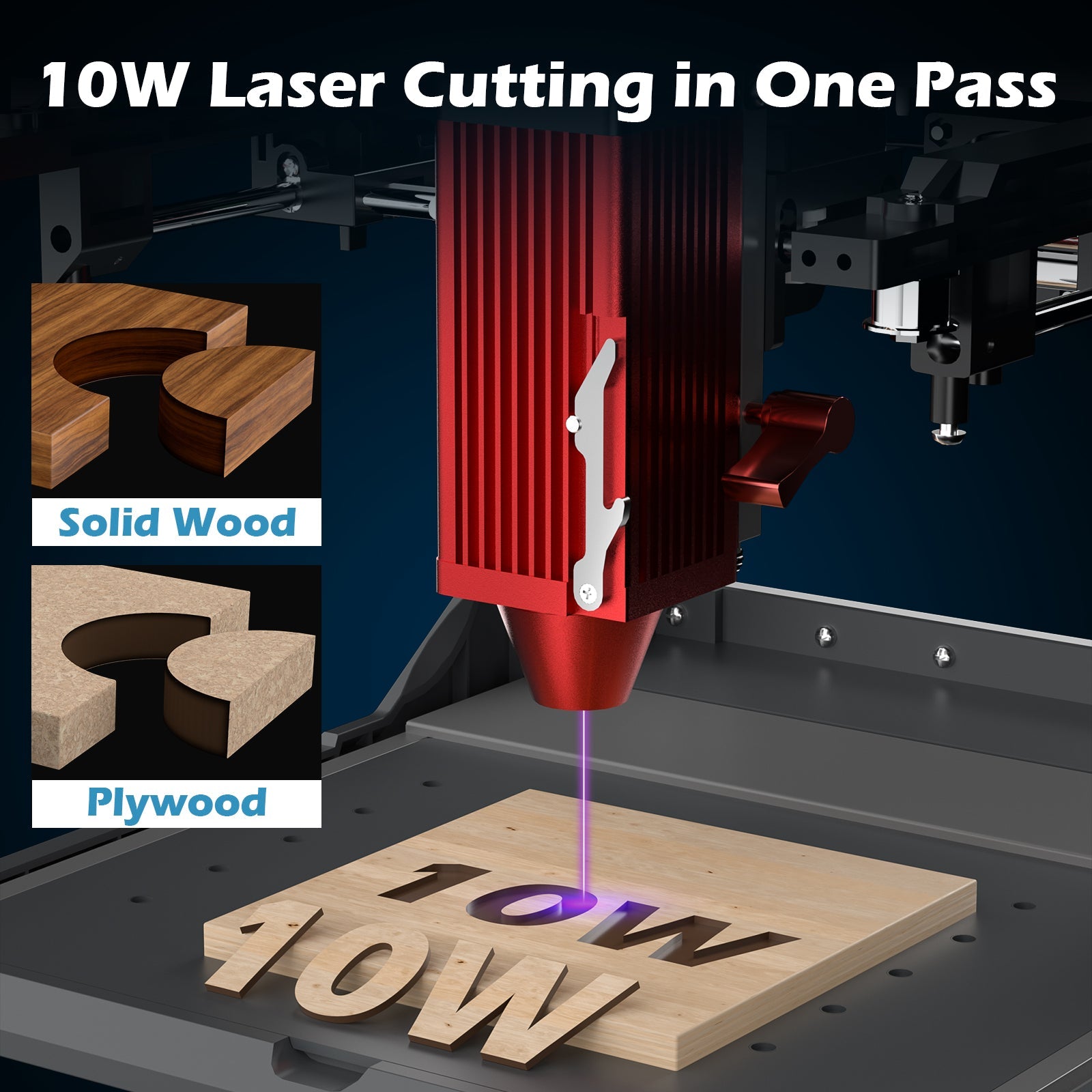 Kiosk Laser Engraver Machine, Compact, Open-to-use, 2.5W/5W/10W, Home Laser Cutter with Acrylic Enclosure SainSmart.com