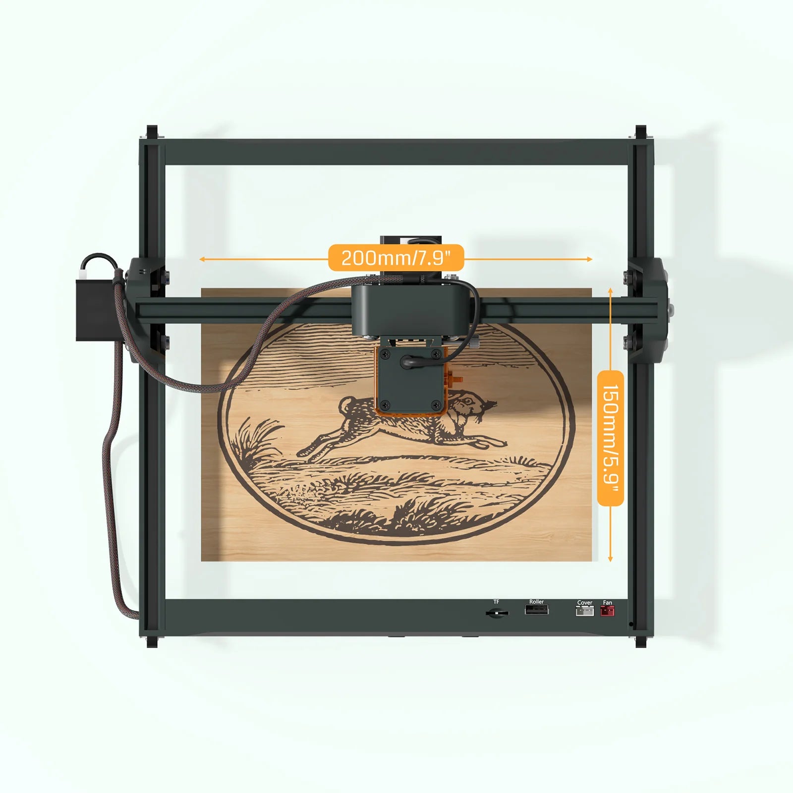 Kortek Laser Engraver Machine, 2.5W/5W/10W, ±0.01mm High Precision, IR Laser Compatible, Portable CNC Laser Cutter SainSmart.com