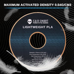 SainSmart LW-PLA Filament – Lightweight Active Foaming PLA, 1.75mm, 1kg (2.2 lb), Black or White SainSmart.com