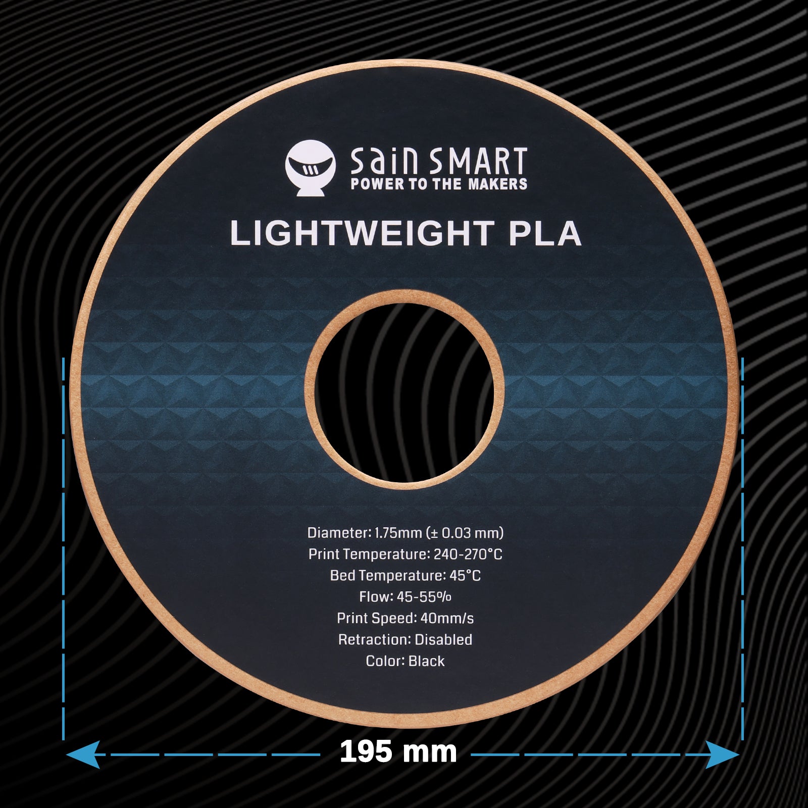 LW-PLA Filament, 1.75mm, Black & White, 1KG, Lightweight Low-Density Active Foaming PLA for 3D Print RC Planes Drone Parts SainSmart.com