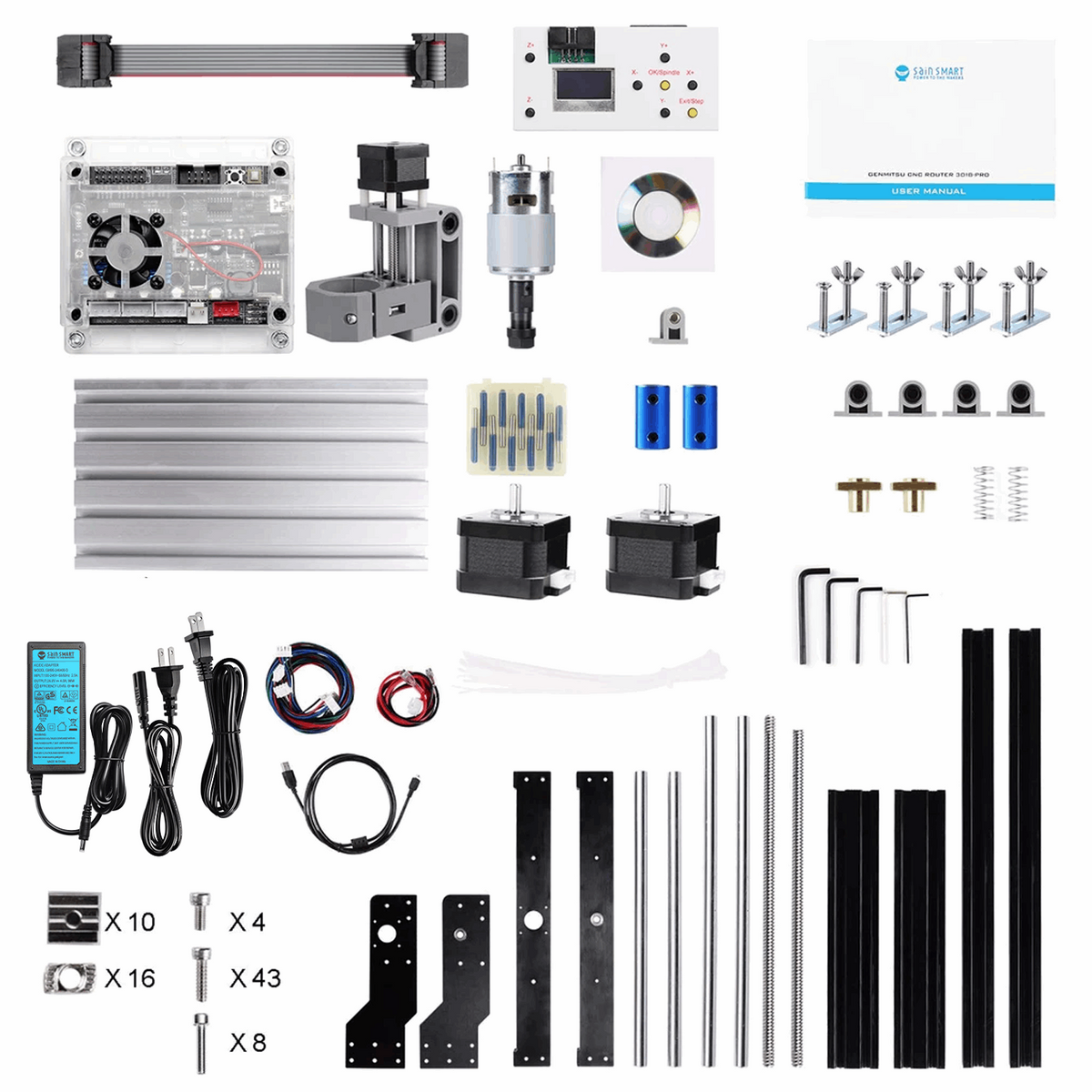 Genmitsu 3018-PRO Desktop CNC Router DIY Kit SainSmart.com