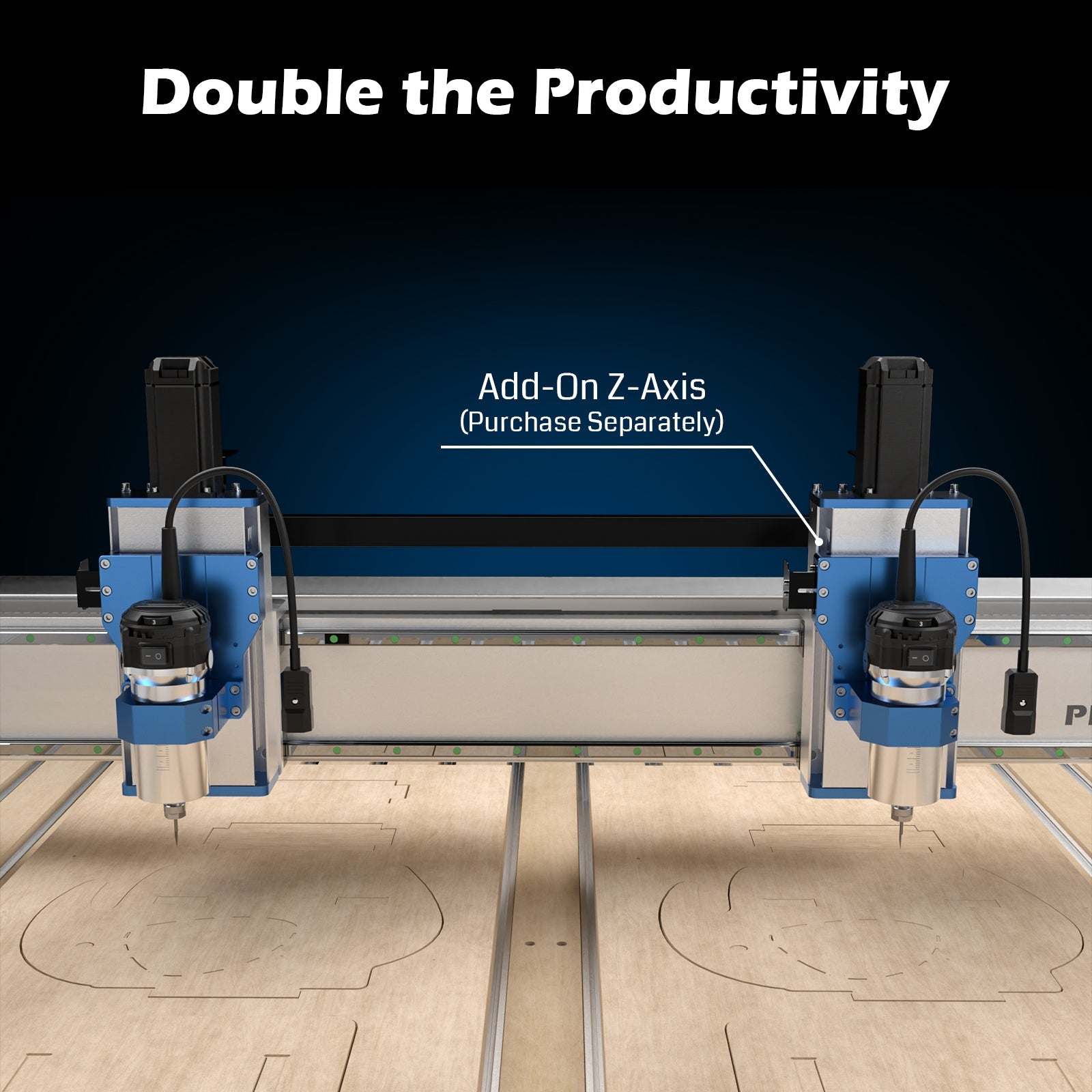 PROVerXL 4x4 CNC Router Machine, Support Dual Z-Axis, Closed-loop Stepper Motor, Ball Screw Drive System, 1300x1300 Work Area for Wood Metal Carving SainSmart.com