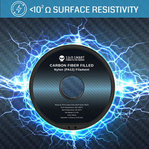 ePA12-CF 1.75mm Carbon Fiber Nylon Filament, 0.5kg, Accuracy +/- 0.05 mm, Black SainSmart.com