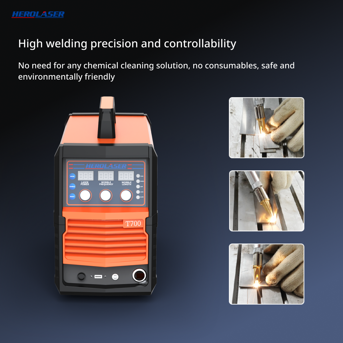 HEROLASER 700W Handheld Laser Welder ML-WF-A03 (T7-MM01) HEROLASER