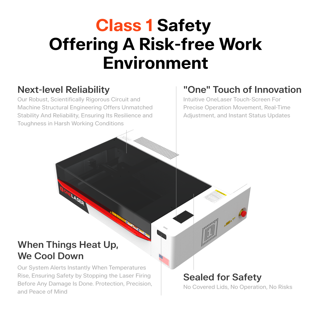 OneLaser XT™ Performance Desktop Laser Engraver (55W Glass) OneLaser