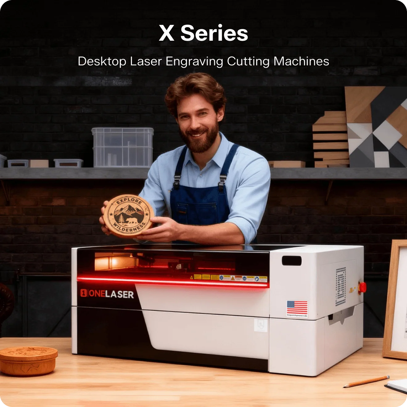 OneLaser XRF™ Performance Desktop Laser Engraver (38W RF) OneLaser