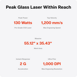 OneLaser Cobra™ 14 Workshop Essential Laser Engraver/Cutter (130W Glass CO₂)