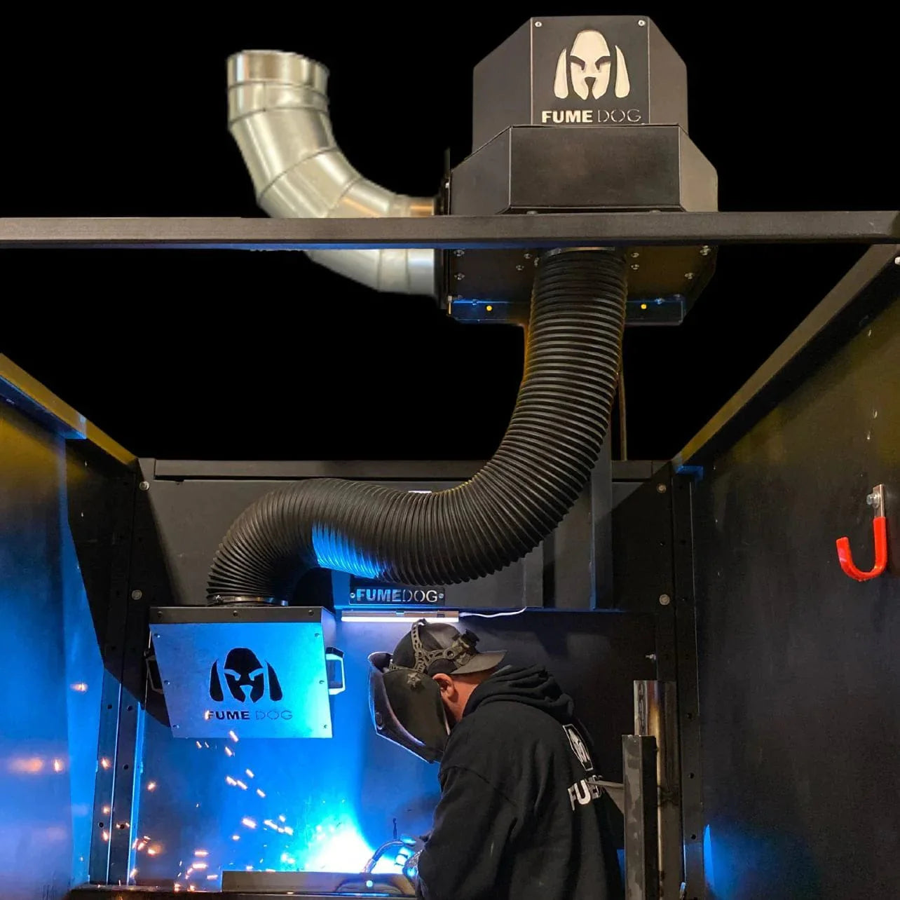 Fume Dog – Bulldog-EX-FLEX – Magnetic Wall-Mount Welding Fume Extraction / Exhaust System